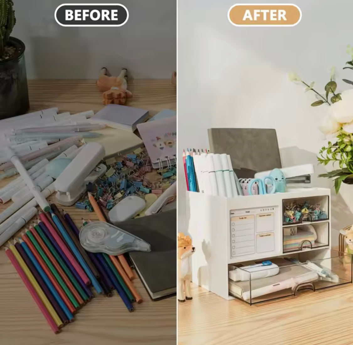 3 Drawer Desk Organizer, Multifunctional Pencil Pen Holder, Multi Layer Makeup Drawer Organizer, 3 Drawer Office Desktop Organizer 3 Drawer Desk Organizer, Multifunctional Pencil Pen Holder, Multi Layer Makeup Drawer Organizer, 3 Drawer Office Desktop Organizer